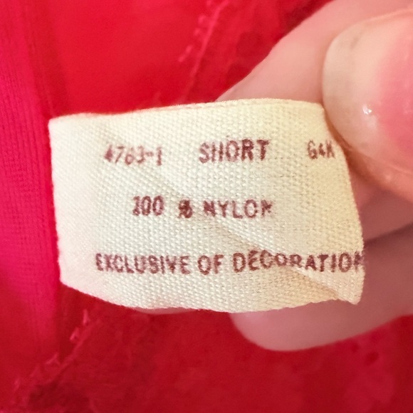 Vintage Henson-Kickernick Pink Coral Lace Slip Dress Pinup Lingerie Boudoir sz34 - Picture 9 of 16